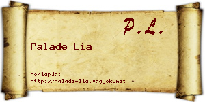Palade Lia névjegykártya
